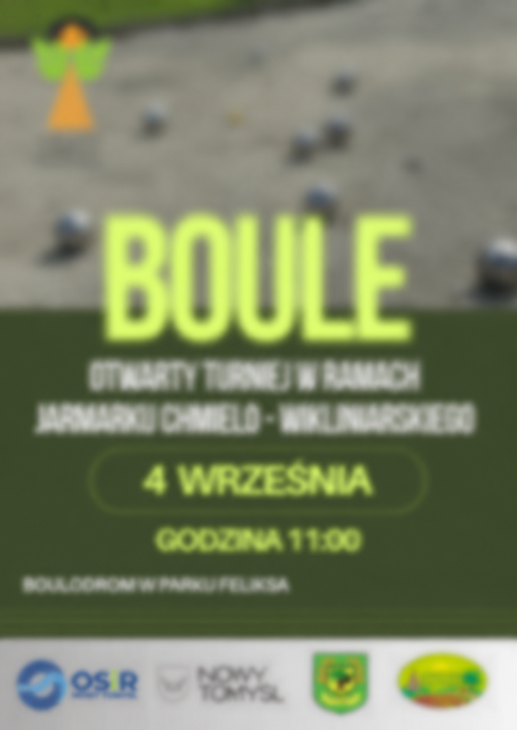 Otwarty Turniej Bouli z okazji Jarmarku Chmielo – Wikliniarskiego 2026
